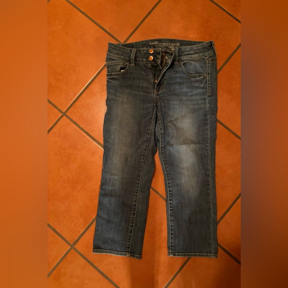 AEO artist crop jeans